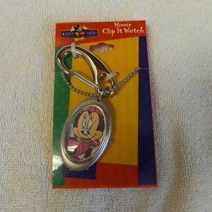 VINTAGE DISNEY "MINNIE" CLIP IT WATCH
